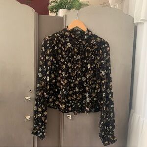 Sanctuary Floral Black Blouse